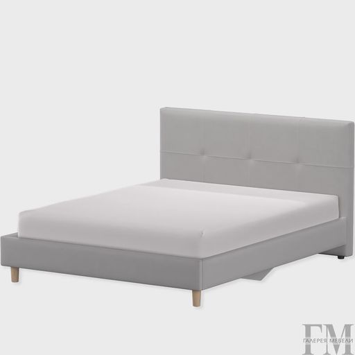 Кровать «Венера 16М», светло-серая